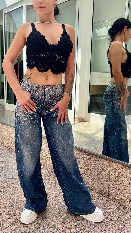 Baggy Danity Glitzer Jeans